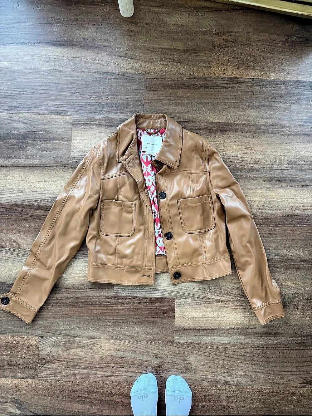 Anthropologie Leather Jacket Brown Size Small Like New